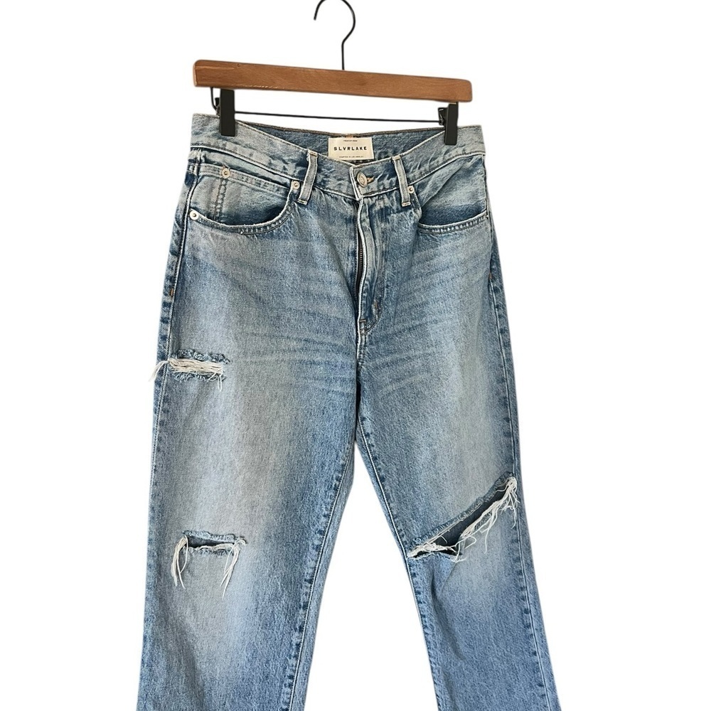 Slvrlake Straight Leg Distressed Denim - Picture 3 of 10